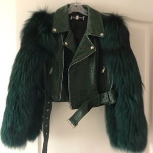 Beautiful EMERALD Green Biker Jacket